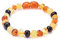 Epinki Bracelet Perles pour Femme et Homme 8MM, Coloré Ambre Pierre Naturelle Bijoux Bracelet 15 CM