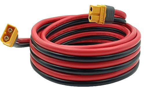 YIMIKEDAYA XT60 Verlängerungskabel 10AWG XT60 Verlängerung Stecker auf Buchse Kompatibel für EcoFlow Powerstation (10AWG 3M)