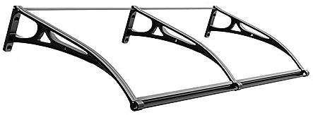 tenda da finestra Tenda da sole a baldacchino curvo in acciaio di plastica Riparo antipioggia silenzioso Balcone a baldacchino Porta finestra tende da sole per terrazzi