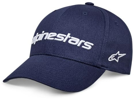 Alpinestars Herren Linear Wordmark 2.0 Hat Baseballkappe, Navy/Weiß, One Size
