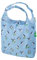 ECO CHIC Lightweight Foldable Reusable Shopping Bag Water Resistant Tote Bag (Multi Puffin Blue)