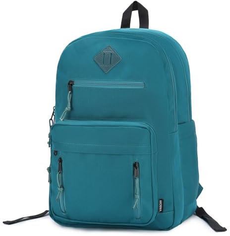 VASCHY Mochila Hombre Mujer, Mochila Adolescentes Grande Mochila Viaje Ligera Mochila Instituto Universidad Casual Mochila Escolar Resistente al Agua para Niño Niña, Verde