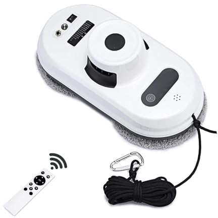 hxoity Window Vacuum Cleaner Automatic Intelligent Window Cleaner Robot Smart Glass Cleaning Robotic with APP & Remote for Outdoor Indoor Windows Table Tile Ceiling