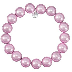 Leslii Reflective Pearls Perlen-Armband Magic 3D-Effekt (Rosa Ø 12mm)