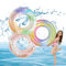 Heartsking 3 Pack Aufblasbarer Schwimmreifen mit Glitzern Kinder, Dauerhafter Baby Float Schwimmring, Pool Floats Spielzeug für Schwimmbad-Partydekorationen, Strand, Outdoor Partyzubehör