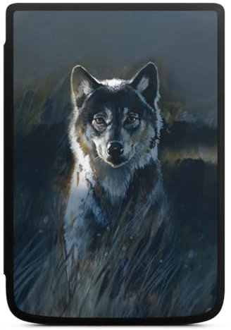 Coque pour liseuse Compatible avec Vivlio Touch Lux 5 Etui pour liseuse Protection pour liseuse Loup Nature Peinture