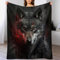 PAZZK Wolf Decke, Flannel Tagesdecke Couchdecke Sesseldecke Wohndecke Vier Jahreszeiten Decke Kuscheldecke Sofadecke Mit Muster,（100×130cm）