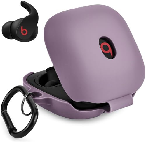 Case for Beats Fit Pro 2 Cover, Soft Silicone Case for Apple Beats Fit Pro 2021 Protective Beats Pro Case Shockproof Beat Pro Fit Earbuds Case Cover with Keychain-Lavender