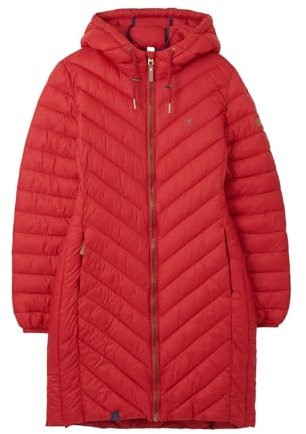LightHouse Womens Laurel Warm Coat - Ladies Outdoor Long Padded Puffa Jacket with Hood - Red - 10
