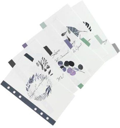 CAXUSD 6stücke Ordnerregister Aus Pp-material Trennblätter Für Ordner Seitenteiler Farbig Für Notizbuch Für Büro Und Haushalt