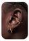 BodyBonita 16G Spike Septum Piercing – 316L Edelstahl Nasenpiercing Conch Helix Piercings Schmuck Nasenring Tragus Daith Knorpel Ohrpiercing Gold 10mm Stil 1