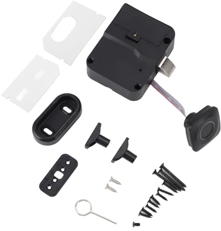 Lucchetto Biometrico con Impronta Digitale, Serratura per Armadio con Impronta Digitale Blocco Biometrico con Password per Cassetto Kit Serratura Elettronica per Cassetto Set