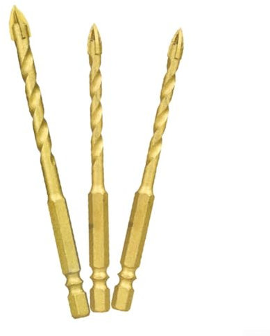 Triangle Drill Set 3pcs Metal Bits Compatible with Hand and Electric Drills