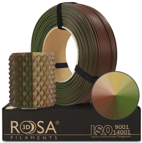 ROSA3D Magic PLA Filament 1.75 mm für 3D Drucker, Army Refill 1 kg