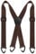 Fevaeno Hosenträger Herren Breit 4cm Anti-Rutsch-Schnalle Einstellbar und Elastische Einheitsgröße Hosenträger für Herren und Damen XBraun