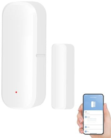 Sensore intelligente WiFi per porte e finestre, per controllo app Tuya wireless in tempo reale Notifica sensore di allarme di sicurezza, compatibile con Alexa per Google (WIFI)