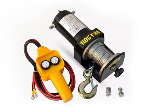 KELUNIS Verricello 12v Con Telecomando Wireless Verricello Elettrico Atv/Utv Da 3000 Libbre Con Telecomando Cablato E Telecomando Wireless Per Atv Utv Traino Barca Fuoristrada,3000lbs