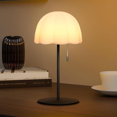 FUYO Tischlampe Kabellos, LED Aufladbar Akku Tischleuchte, Dimmbar Warmweiß 8 Farben Tischleuchte mit Fernbedienung, IP44 Wasserdicht für Restaurant, Party, Ihr Haus Und Garten Indoor Light