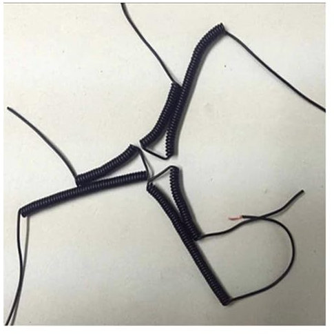 QAZMLP Matériel de Communication Fil à Ressort for Perche à Selfie Nouveau Fil à Ressort Double Slingshot 0,3 mm2 carré Retardateur Câble de Bonne flexibilité Fils et câbles
