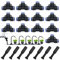 CESFONJER 20 pezzi collegamento rapido Kit, Assortimento Accessori Pneumatici comprende raccordi a innesto rapido a T, Strozzatore con raccordo a innesto, adatti per utensili pneumatici (8 mm)