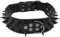 Collar de Perro con Pinchos, Collar de Cuero Ajustable de 47 a 55 cm con Anilla en D, antimordeduras para Perros medianos, de Cuero para Perros Grandes.