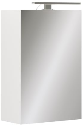 Vicco Badspiegelschrank Lavio, Weiß, 40 x 60 cm mit LED-Beleuchtung