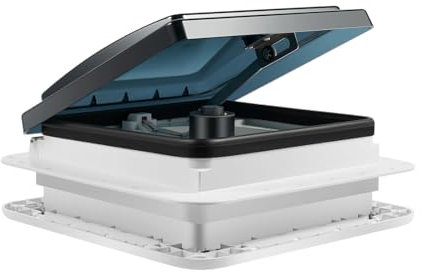 Fenêtre de toit pour caravane, camping-car - Silencieux - Avec LED - Aération de toit - Étanche - Ventilateur d'extraction d'air - Pour toit de camping-car