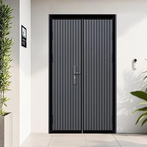 Zanzariere Magnetiche per Porte Finestre 70 x 300 cm Nessun Attrezzo Richiesto Tenda Magnetica Zanzariera Porta Facile da Installare per Porte da Balcone/Cantine/Terrazze, Nero