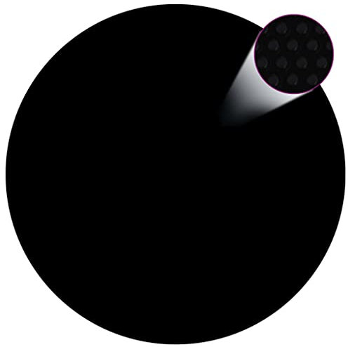 Refined Cubierta Solar de Piscina de PE Flotante Negro y Azul 549 cm