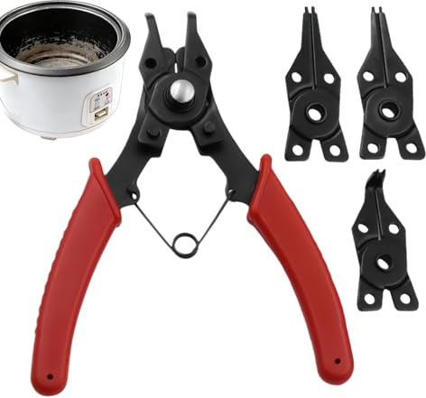 Duroecsain Ringzangen-Set, 4-in-1, innen mit Heftklammern, Zange für O-Ringe, für Mechanik, Automobil, Schmuck, Elektroschlauch, Arbeit zu Hause