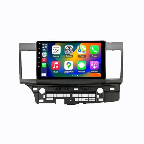 Autonavigation Car Radio Multimedia Player für Mitsubishi Lancer 10 2007-2013 Apple Carplay & Android Auto mit OTA-Updates, Mirror Link, Sprachsteuerung, 4 Kern 2G+32G