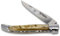 Laguiole en Aubrac Taschenmesser L0212BEIF 12 cm, Klinge 10 cm und Backen glänzend, Griff Widderkruste