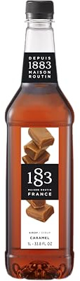 1883 Karamell Sirup | Qualität aus Frankreich | 1 Liter | PET-Flasche | Vegan