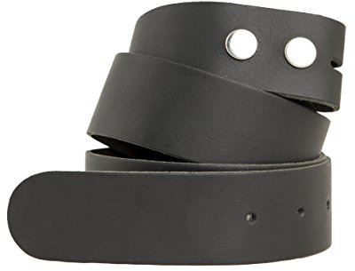 shenky Wechselgürtel ohne Schnalle Leder | 4cm Breite | Bundweite 115cm | Gürtel für Gürtelschnalle | Ledergürtel zum Wechseln | Herrengürtel | Echtleder | Damen | Schwarz | Länge 125cm
