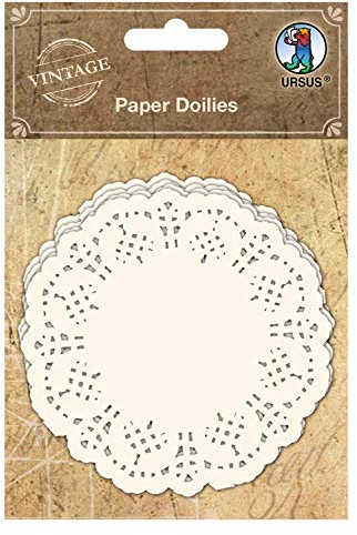 Paper Doilies, 30 Deckchen aus Papier, mit Spitzenrand, zum Gestalten von Karten und Verzieren von Geschenken und Dekogegenständen, Durchmesser ca. 9 cm