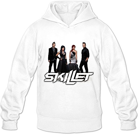 Men's Skillet Street Wear Hoodies Sweatshirt Size M US White