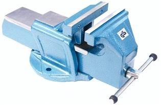 HAROMAC Parallel-Schraubstock 80 mm – Werkbankschraubstock mit gehärteten Spannbacken & Ambossfläche – zum Spannen und Bearbeiten von Werkstücken