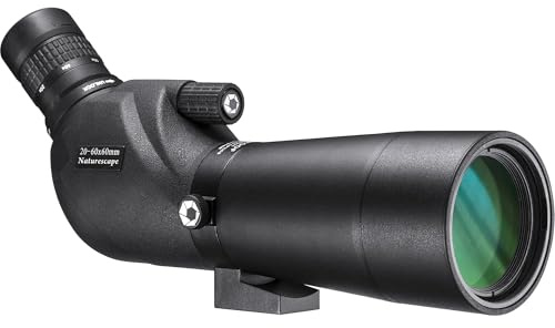 Barska AD12684 Naturescape 20-60x60 Waterproof Spotting Scope with Tripod & Case for Birding, Target Shooting, etc, Black