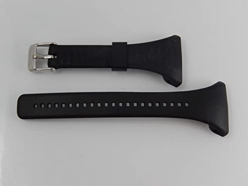 vhbw TPE Ersatz L Armband kompatibel mit Polar FT7m, FT4m, FT4f, FT7, FT4 Fitnessuhr, Smartwatch - 11,5cm + 8,5 cm schwarz
