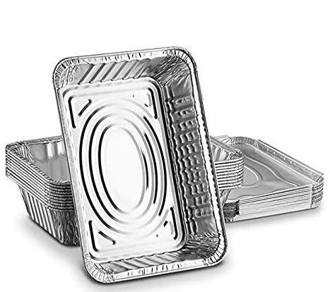 Aluschalen mit Deckel Alu Auflaufform: 10er Lunchbox Set zum Aufbewahren von Essen oder als Backform Aluminiumbehälter mit Einlegedeckel - Einweg Grillschale 21 x 15 cm mit 1000 ml für Lasagne uvm