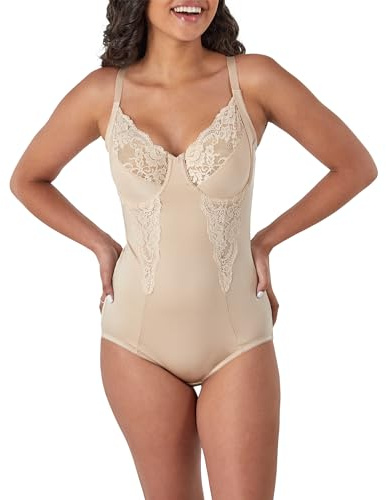 Maidenform Ultra Firm Women's Shapewear, Body Shaper with Built-In Underwire Bra, Allover Sculpting & Firm Control, Paris Nude, 38DD