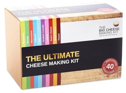 The Ultimate Cheese Making Kit - Makes 40 Batches of 10 Different Cheeses, Including Mascarpone Cheese | Perfect Cheese Gift Set (with Recipe Book and Ingredients)