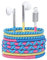 URIZONS In-Ear Earphones Lighting Earbuds - Colorful Braided Bohemian Headphones with Micr for Iphone 7/8/11/12/13/14/xr/Max/Macbook