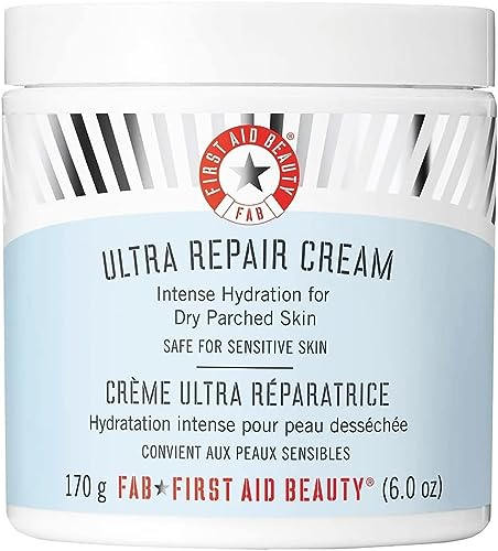 First Aid Beauty - Ultra Repair Cream, Intense Hydration Whipped Colloidal Oatmeal, Clinically Proven to Strengthen Skin Barrier in 7 Days & Helps Relieve Eczema,Luxury Face & Body Moisturiser, 170.1g