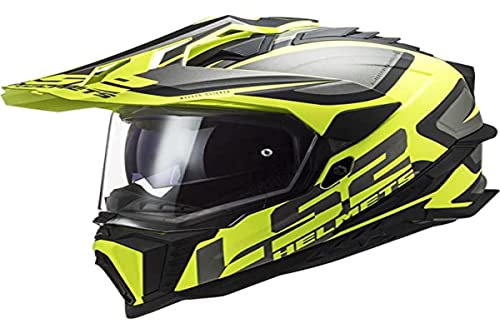 LS2, Crosshelm Motorrad Explorer Alter Matte Black Yellow, L