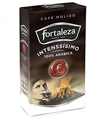 Café Fortaleza - Café Molido, Sabor Intenssisimo, Variedades Arábicas, Compatible con Cafeteras Italianas, de Filtro y de Émbolo, Pack 235g x 12 - Total 2,82kg