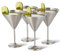 Oak & Steel - 4 Large Stainless Steel Martini Cocktail Glasses (XL 460 ml) - Silver Matte - Robust & Unbreakable - Gift Set for Birthdays and Christmas