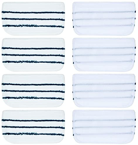 DAOST 8 Pack Steam Mop Pads Replacement Steam-mop Washable Microfiber Cleaning Pads Compatible with Black & Decker Steam Mop 1600 Series FSM 1610 FSM 1630 SMH1621 HSMC1300