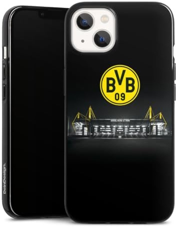 Silikon Hülle kompatibel mit Apple iPhone 13 Case schwarz Handyhülle BVB Stadion Borussia Dortmund