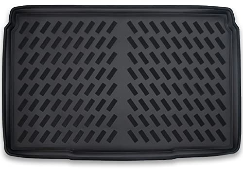 ELMASLINE Kofferraumwanne für Peugeot e-208 (Elektro) (II) 2019-2026 | Extra hoher 5cm Rand | 3D Gummi Kofferraummatte - Zubehhör